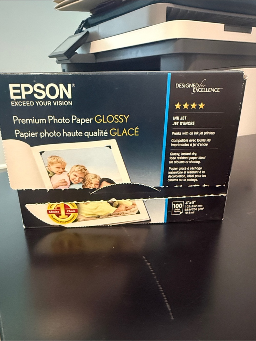 Epson Premium Photo Paper Glossy and EPSON 212 XL cyan, magenta, and yellow ink
